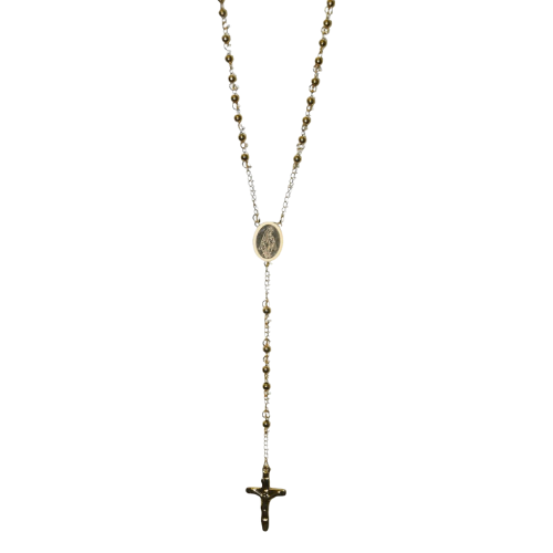 Colgante Acero Rosario VIRGEN 4mm - DORADO