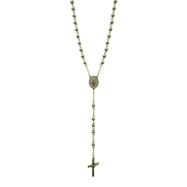Colgante Acero Rosario VIRGEN 6mm - PLATEADO