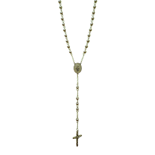 Colgante Acero Rosario VIRGEN 6mm - PLATEADO
