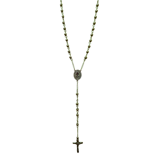 Colgante Acero Rosario SAN BENITO 6mm - PLATEADO