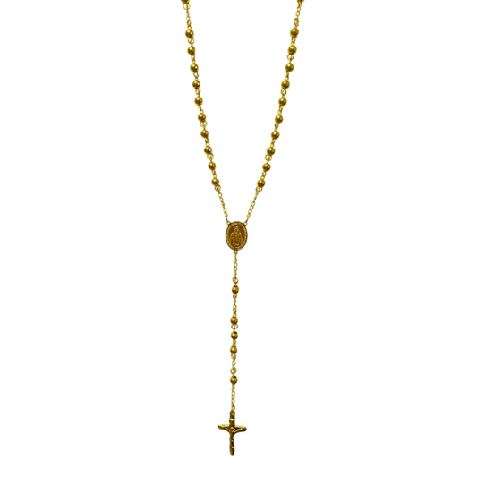 Colgante Acero Rosario VIRGEN 6mm - DORADO