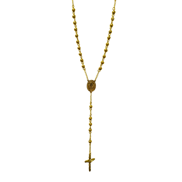 Colgante Acero Rosario SAN BENITO 6mm - DORADO