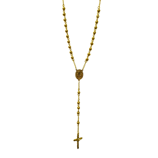 Colgante Acero Rosario SAN BENITO 6mm - DORADO
