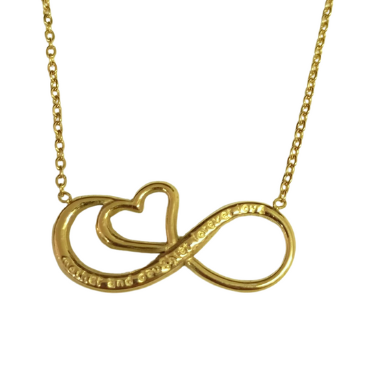 Colgante Acero dorado Infinito Corazón Mod. 07