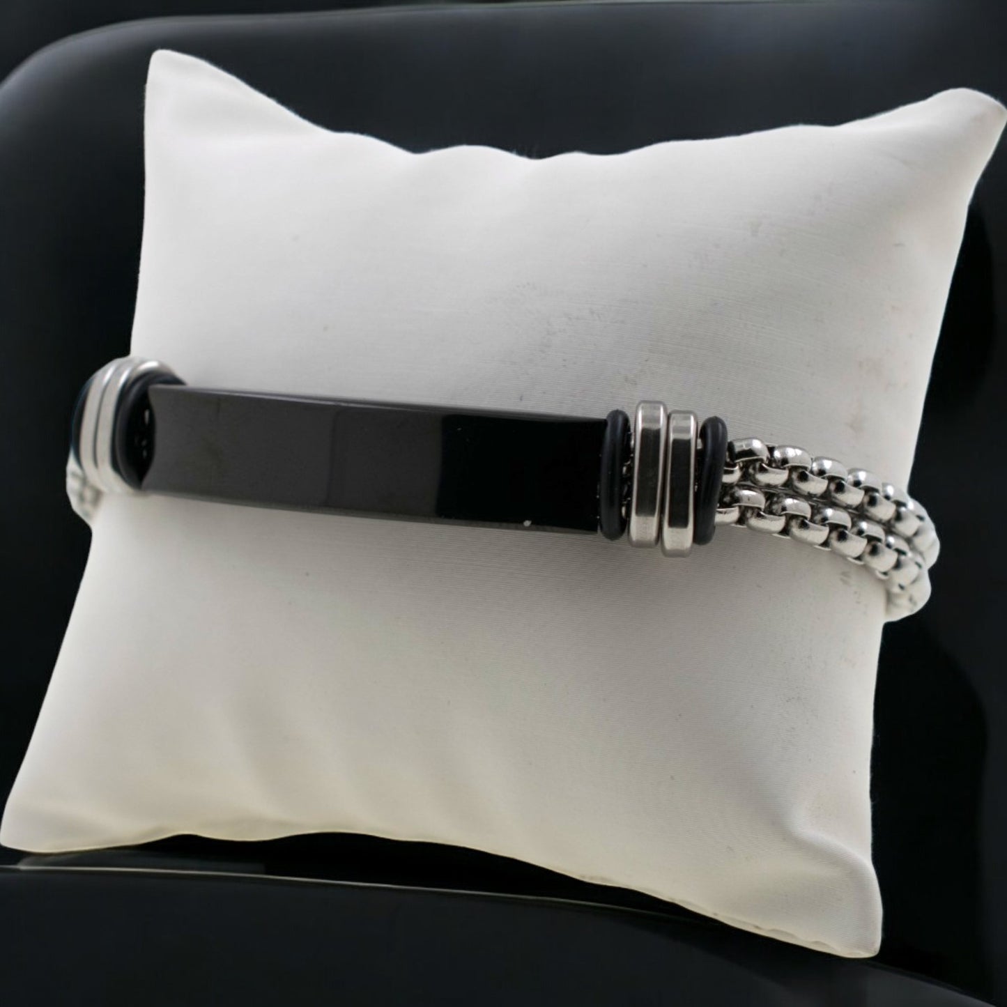 Pulsera acero Hombre 71 negro
