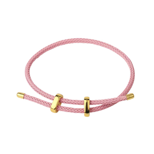 Pulsera cuerda ajustable - Rosa