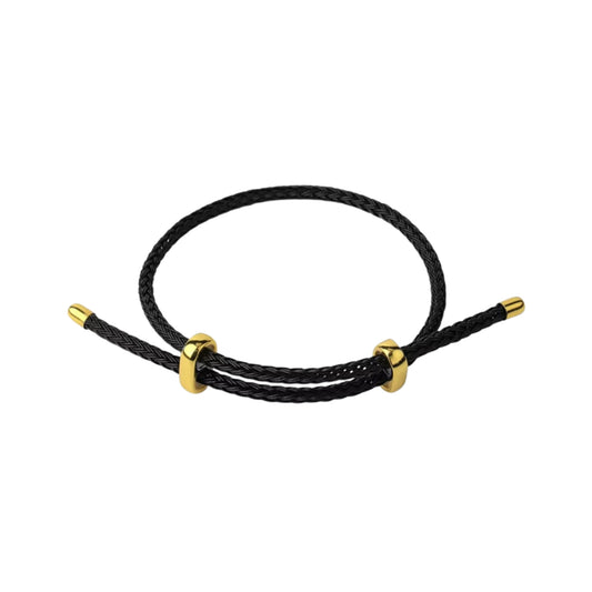 Pulsera cuerda ajustable - Negro