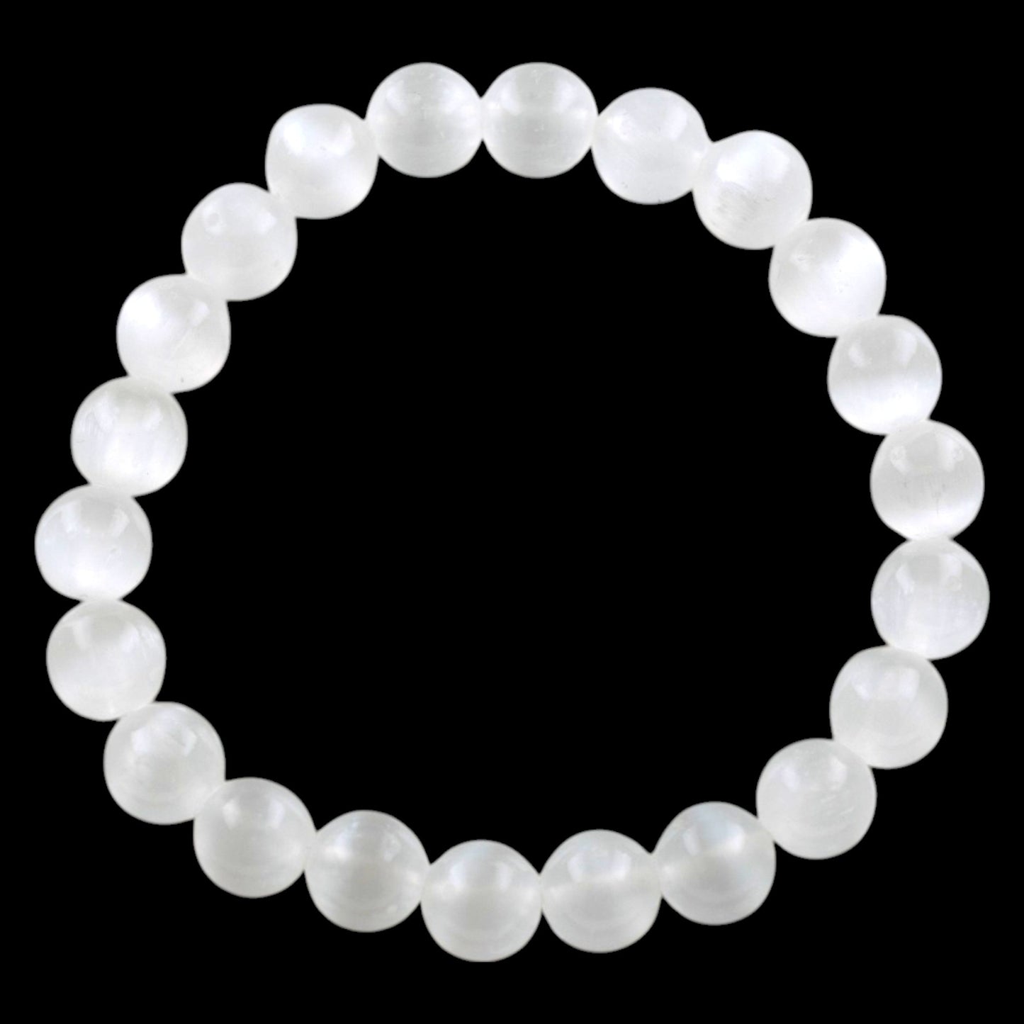 PULSERA MINERAL SELENITA 8MM REF. 9