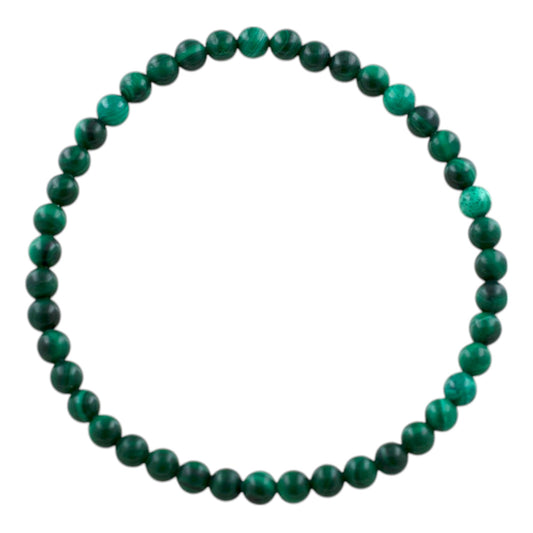 PULSERA MINERAL MALAQUITA 4MM REF. 11