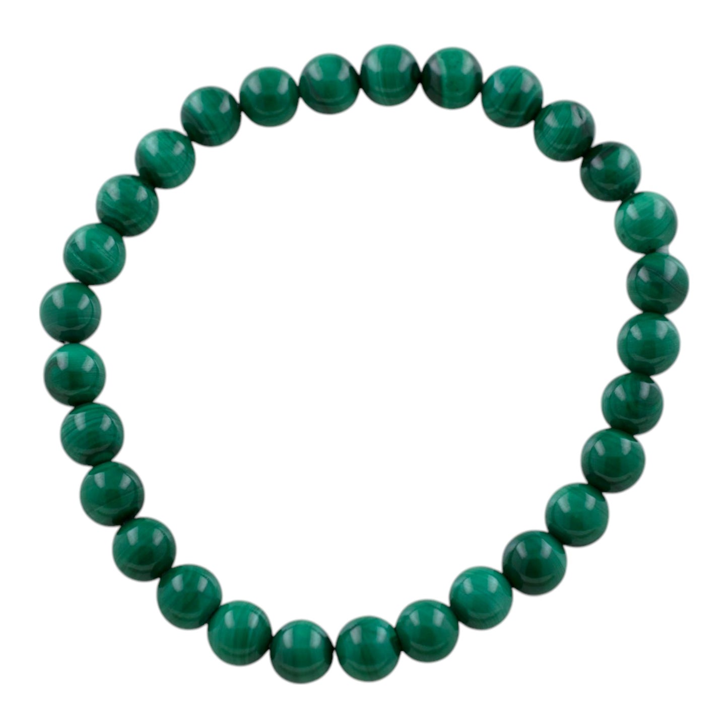 PULSERA MINERAL MALAQUITA 6MM REF. 12