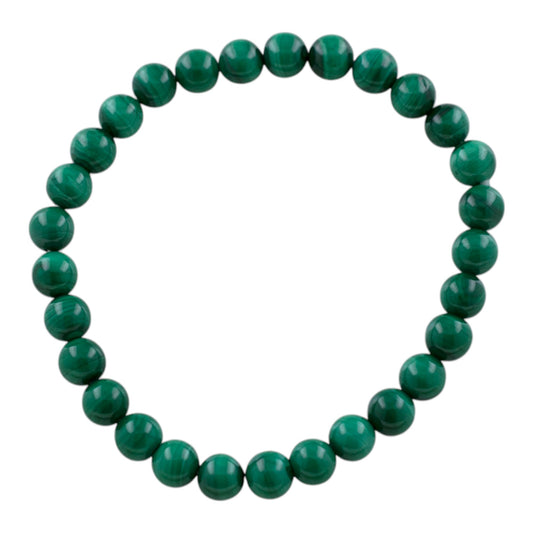 PULSERA MINERAL MALAQUITA 6MM REF. 12
