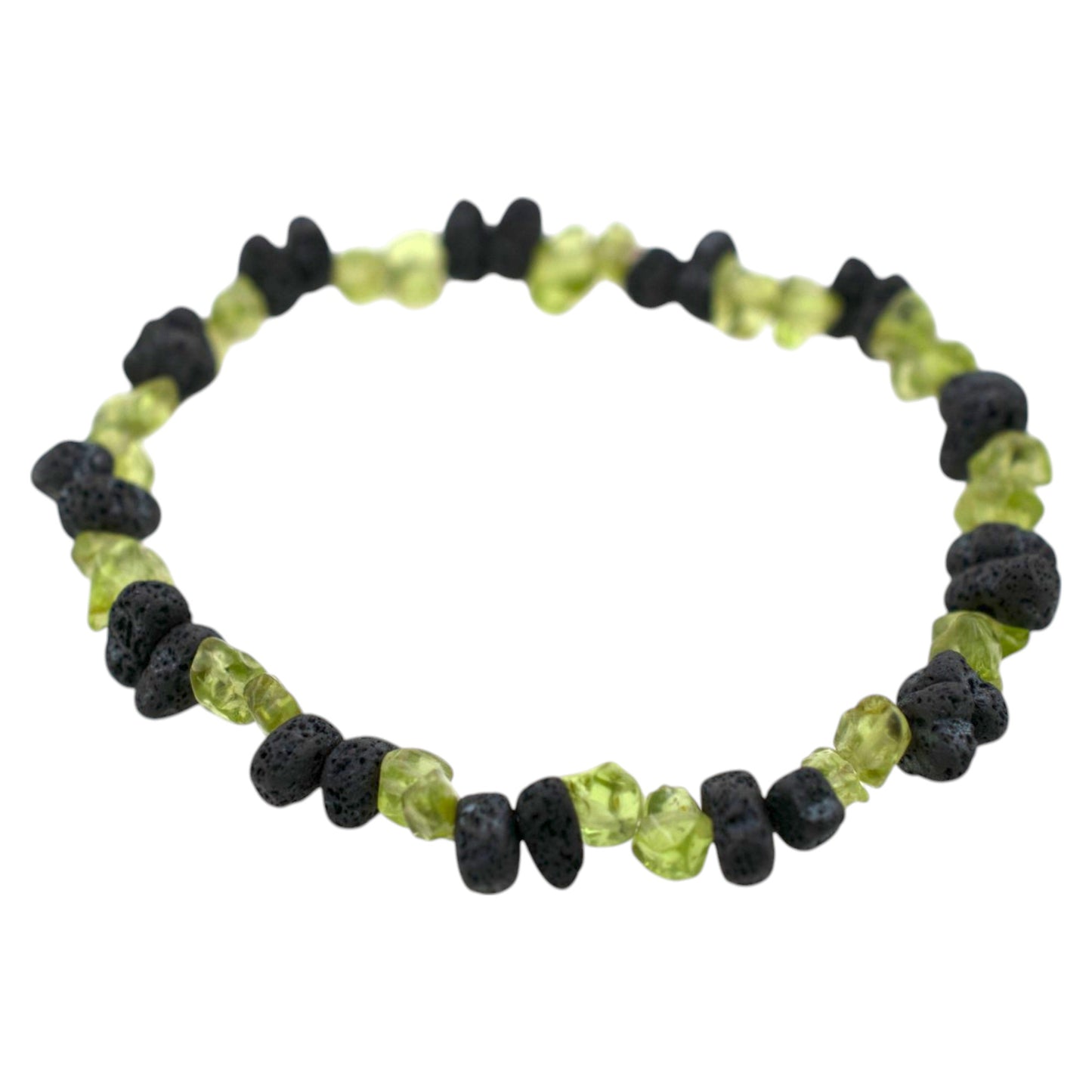 Pulsera Chips Olivina y Lava REF. 6