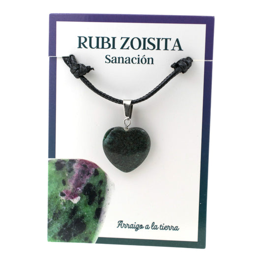 Colgante Corazón RUBI ZOISITA 3