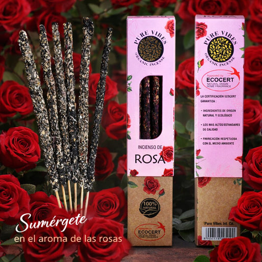 Incienso orgánico Pure Vibes ROSA Pack 12 cajas