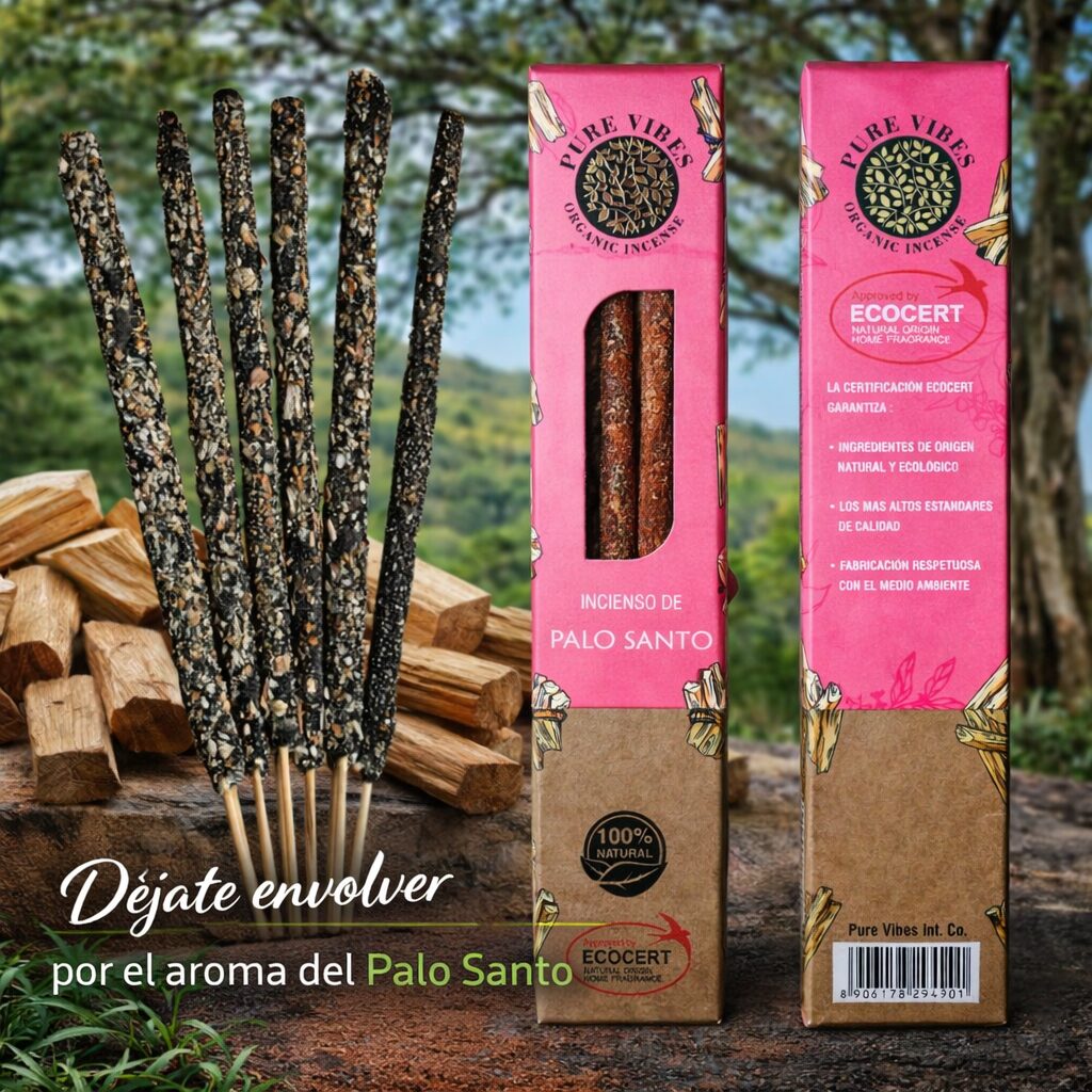 Incienso orgánico Pure Vibes PALO SANTO Pack 12 cajas