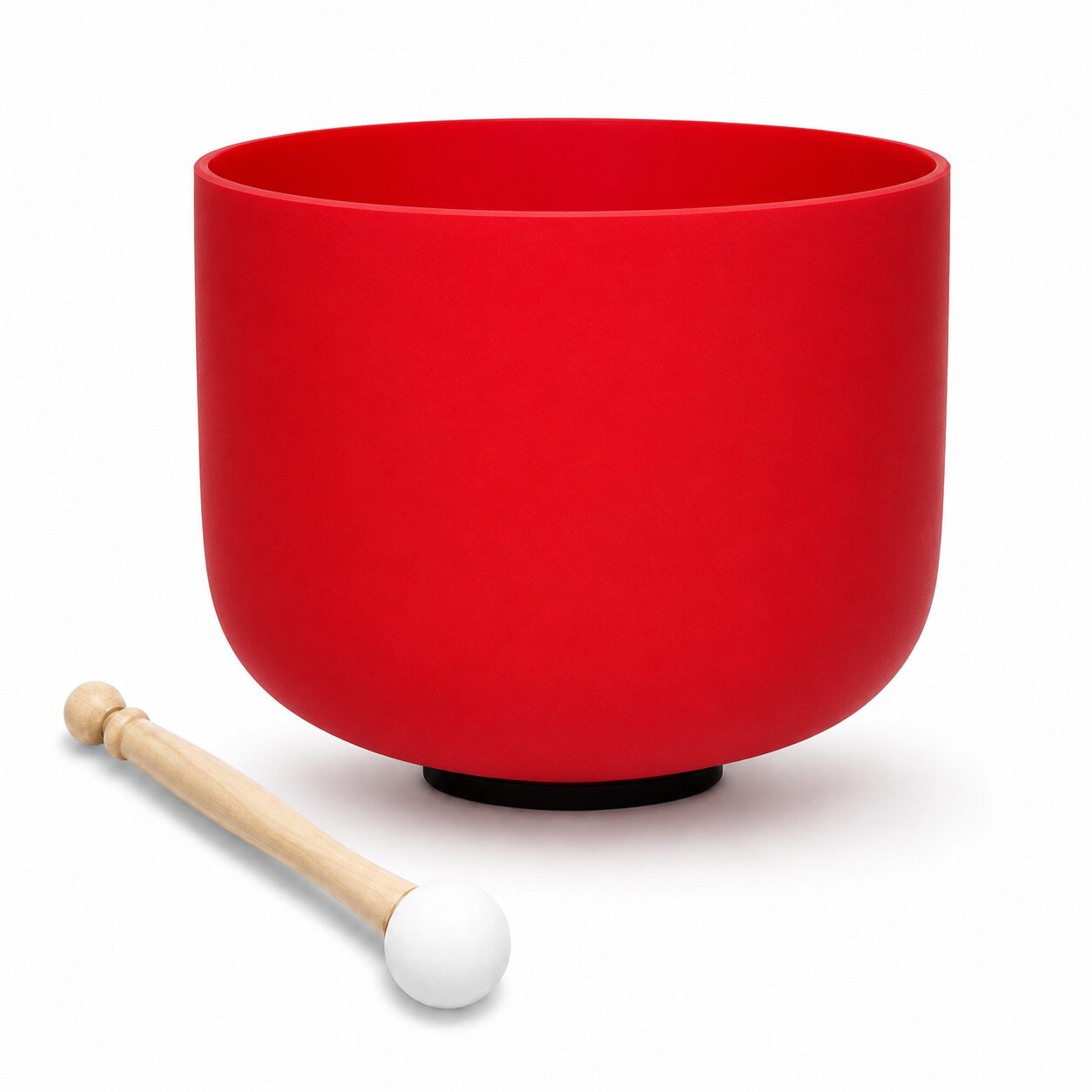 Cuenco Tibetano de Cuarzo Rojo 10" Nota Do Chakra Raíz con Baqueta