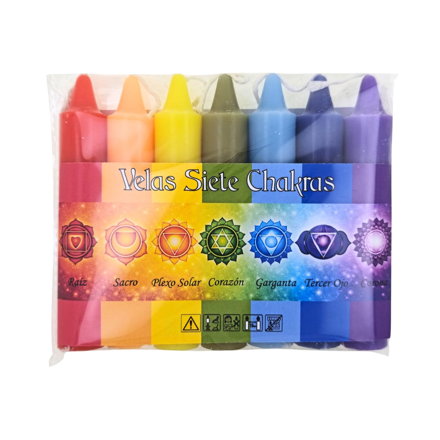 Set Velas 7 Chakras 11 cm – Equilibrio Energético y Armonización Espiritual