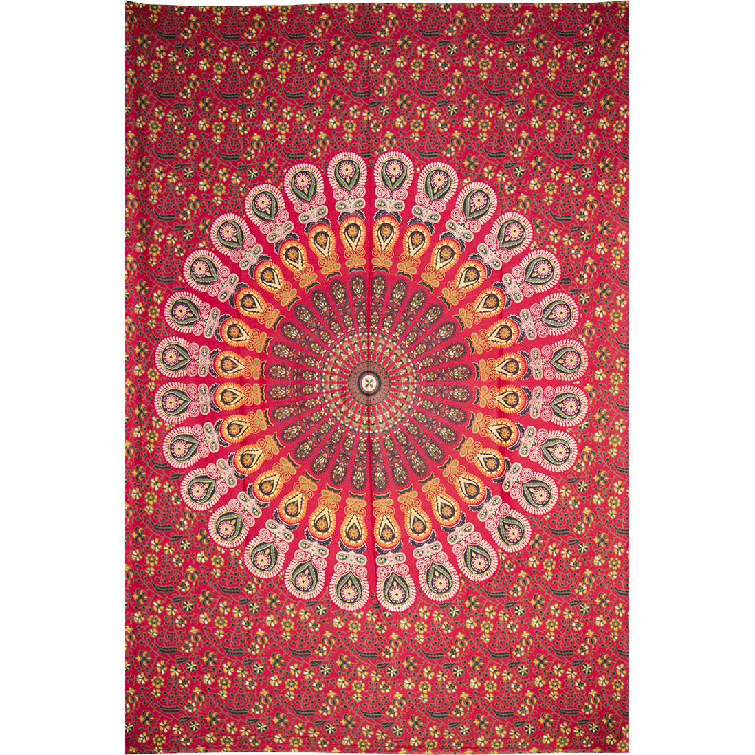 Tela Pintada mandala rojo