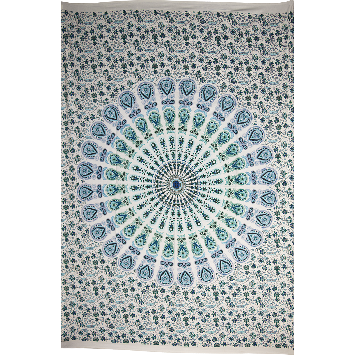 Tela Pintada mandala blanco