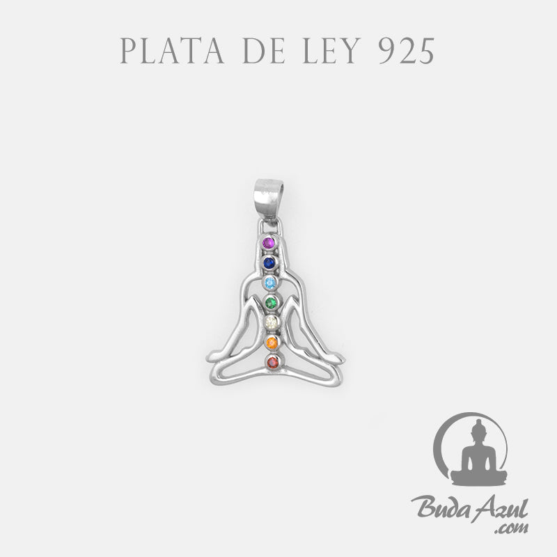 Colgante Plata de Ley 925 YOGA CHAKRA COLORES REF. 590