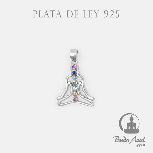 Colgante Plata de Ley 925 YOGA CHAKRA COLORES REF. 590