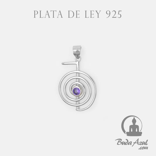 Colgante Plata de Ley 925 CHOKU REI CIRCONITA LILA REF. 590