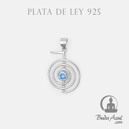 Colgante Plata de Ley 925 CHOKU REI CIRCONITA AZUL REF. 590