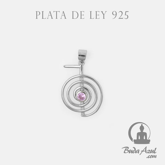 Colgante Plata de Ley 925 CHOKU REI CIRCONITA ROSA REF. 590