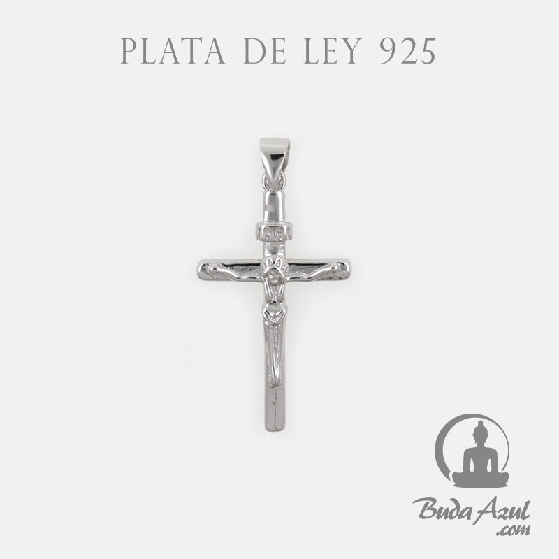 Colgante Plata de Ley 925 CRUZ CON CRISTO DOBLE REF. 690