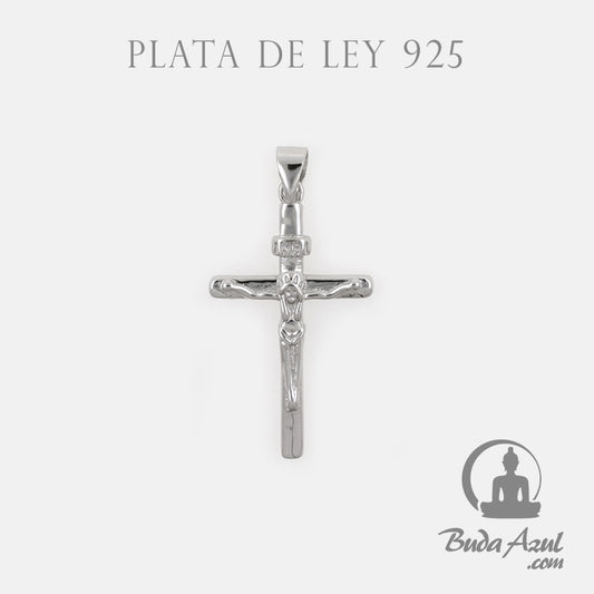 Colgante Plata de Ley 925 CRUZ CON CRISTO DOBLE REF. 690