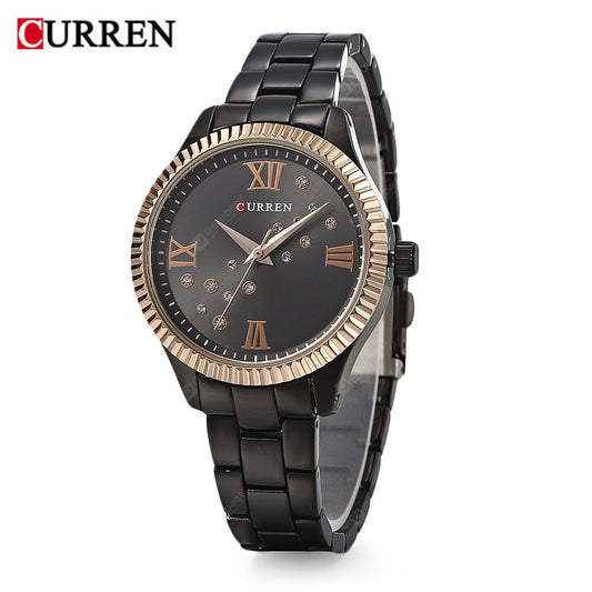 RELOJ CURREN MUJER 9009 NEGRO-DORADO