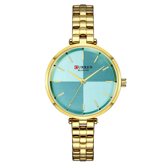 RELOJ CURREN MUJER 9043 TURQUESA-DORADO
