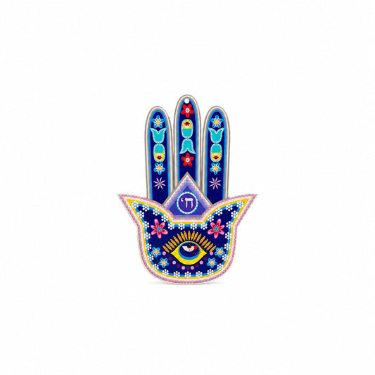 Mano de Fátima Decorativa de Metacrilato Pequeña azul