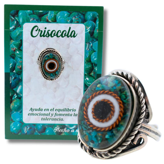 Anillo Alpaca Ojo CRISOCOLA REF. 6