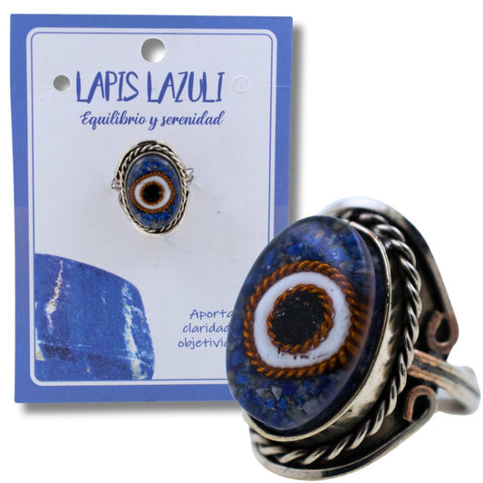 Anillo Alpaca Ojo LAPISLAZULI REF. 6