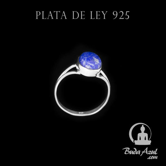 Anillo Plata Lapislazuli 1 piedra delgado REF. 500
