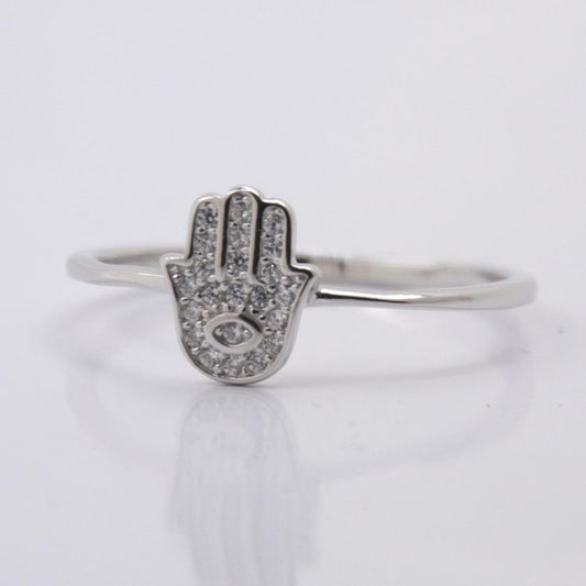 Anillo Plata Ley Mano de Fátima Circonitas REF390