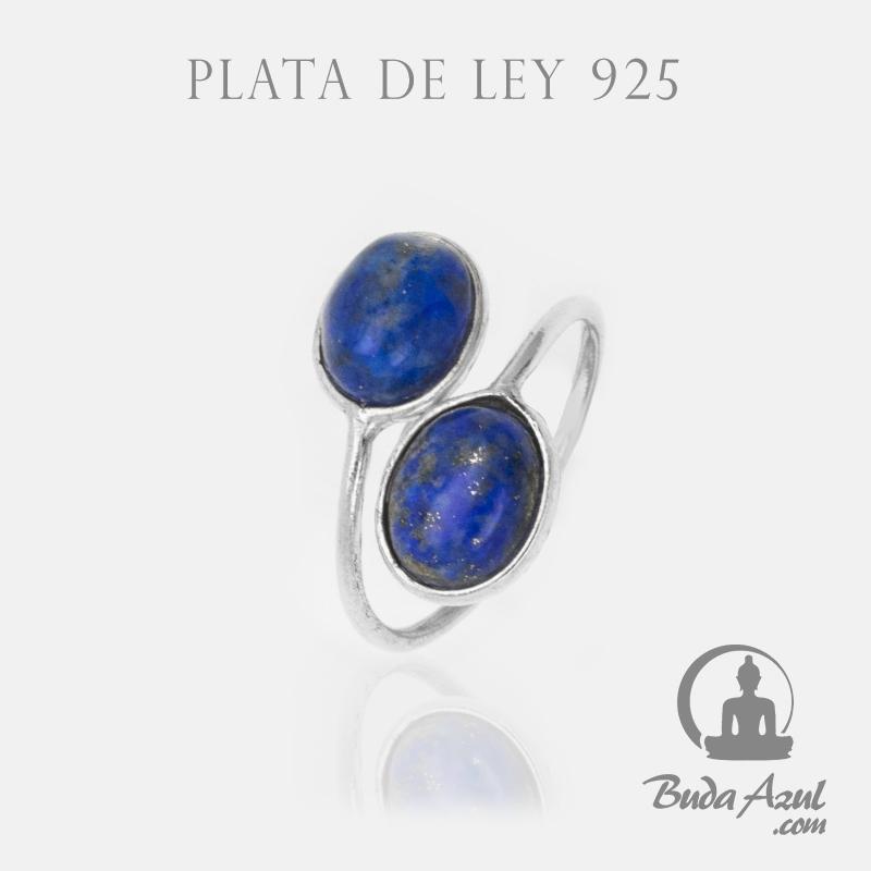 Anillo Plata de Ley 925 DOBLE LAPISLAZULI REF. 690