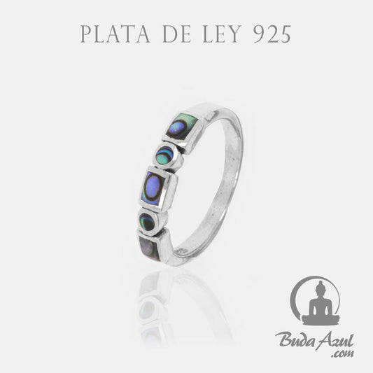 Anillo Plata de Ley 925 PIEDRAS AVALON REF. 690