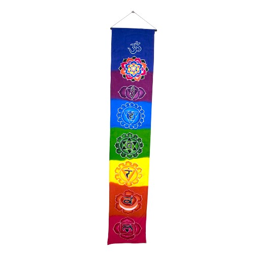 BANNER CHAKRA PINTADO ARCO IRIS BIG 200X38CM REF 890-7