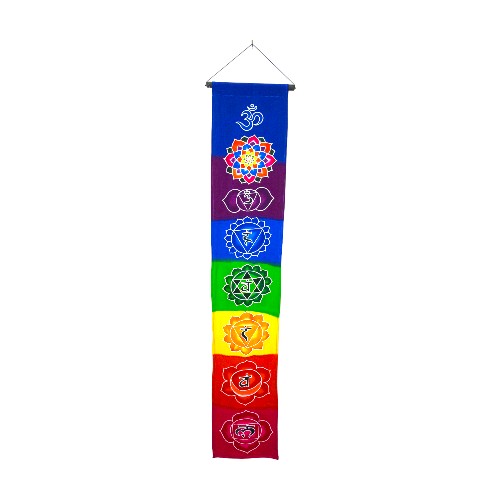 BANNER CHAKRA PINTADO ARCO IRIS MEDIUM 150X30CM REF 690-6