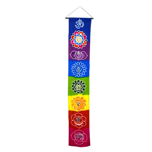 BANNER CHAKRA PINTADO ARCO IRIS SMALL 120X20CM REF 590-5
