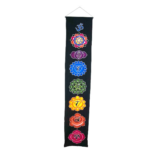 BANNER CHAKRA PINTADO NEGRO BIG 200X38CM REF 890 - 10
