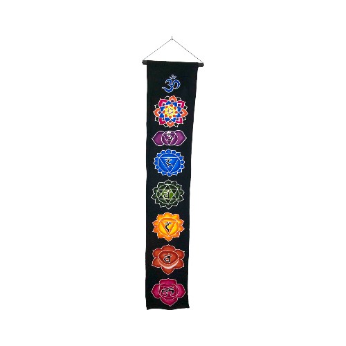BANNER CHAKRA PINTADO NEGRO MEDIUM 150X30CM REF 690 - 9
