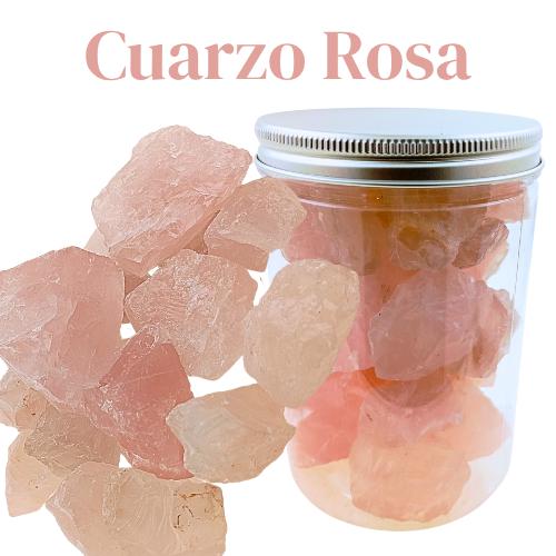 BOTE DE MINERAL BRUTO CUARZO ROSA