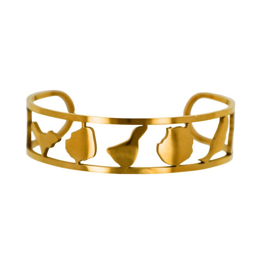 Brazalete Acero Dorado Islas Canarias REF 6