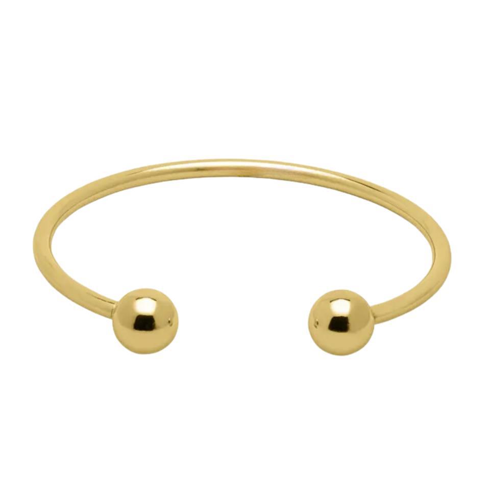 Brazalete Acero Pulso dorado Bolas 65*4mm