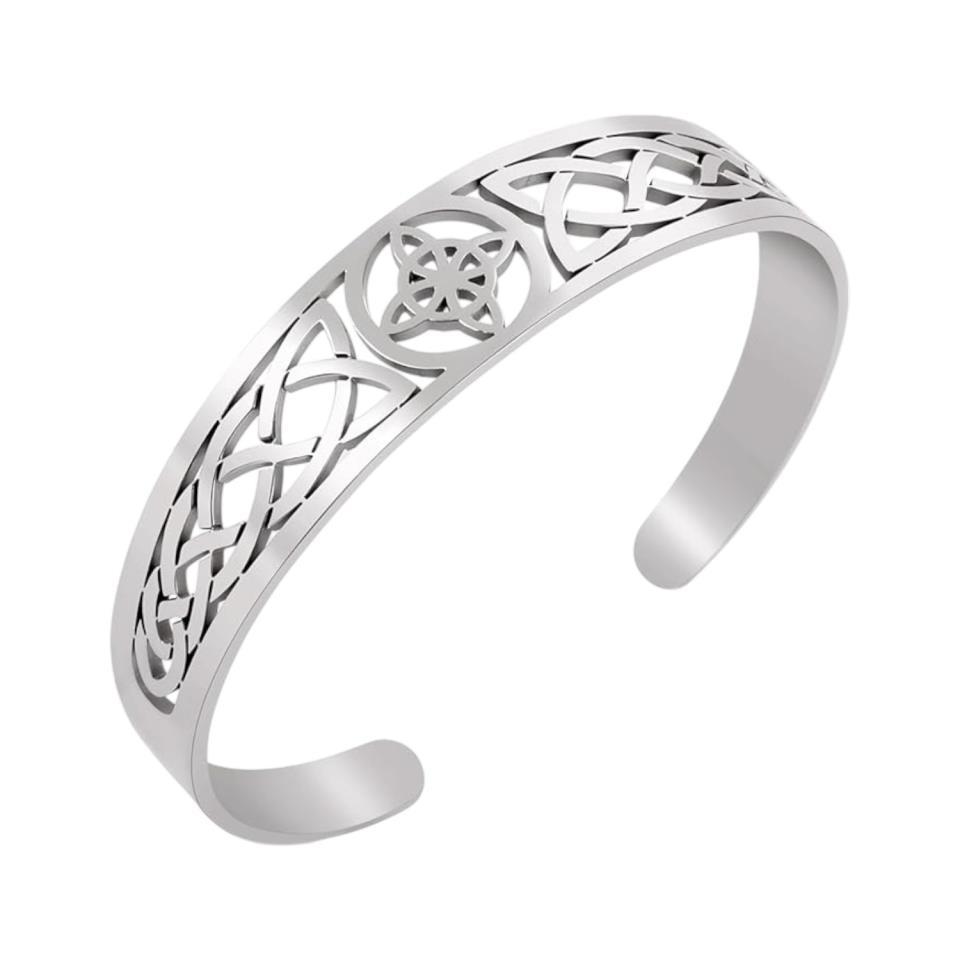 Brazalete de acero Nudo de Brujas Plateado - 6