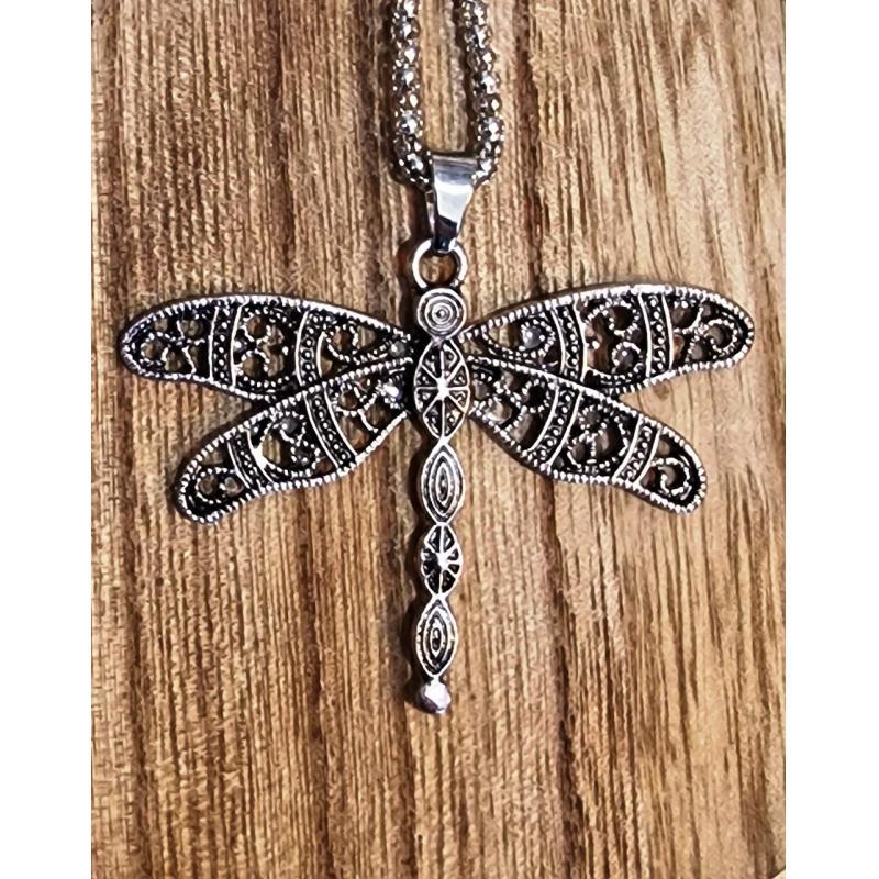 COLGANTE METAL CON CADENA MOD. LIBELULA
