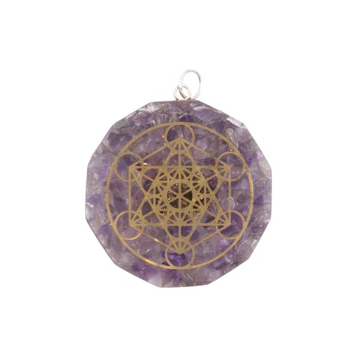 COLGANTE ORGONITA 40 MM METATRON REF. 200 - AMATISTA
